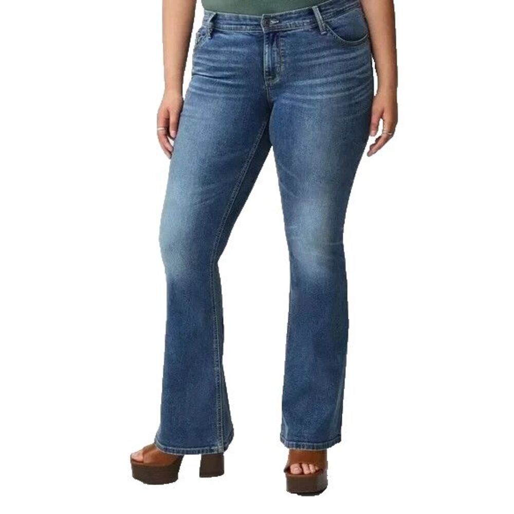 Torrid Denim Mid-Rise Barely Boot Jeans Size 20s Stretchy Denim Boho Western